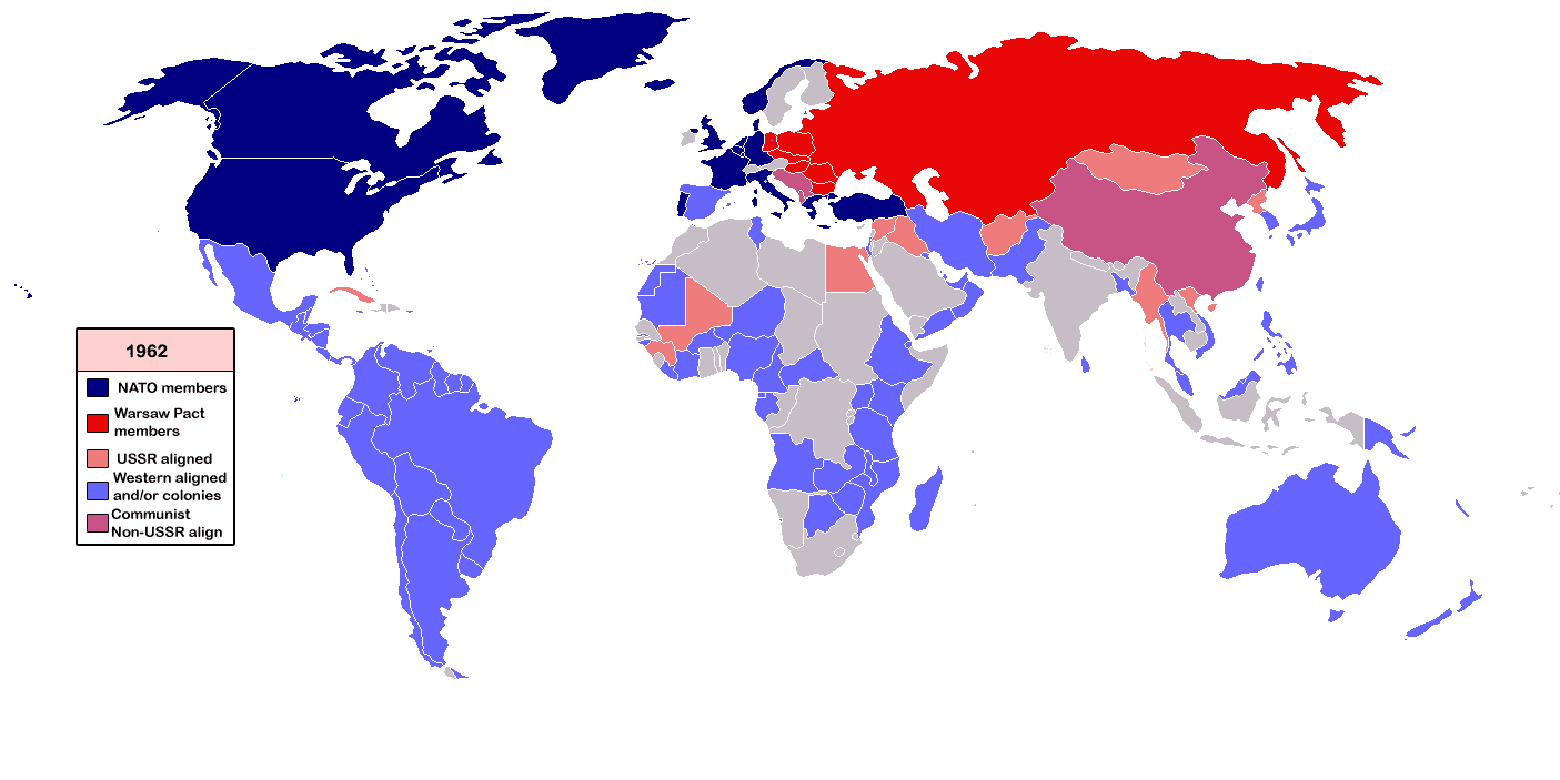 cold war worldmap 1962