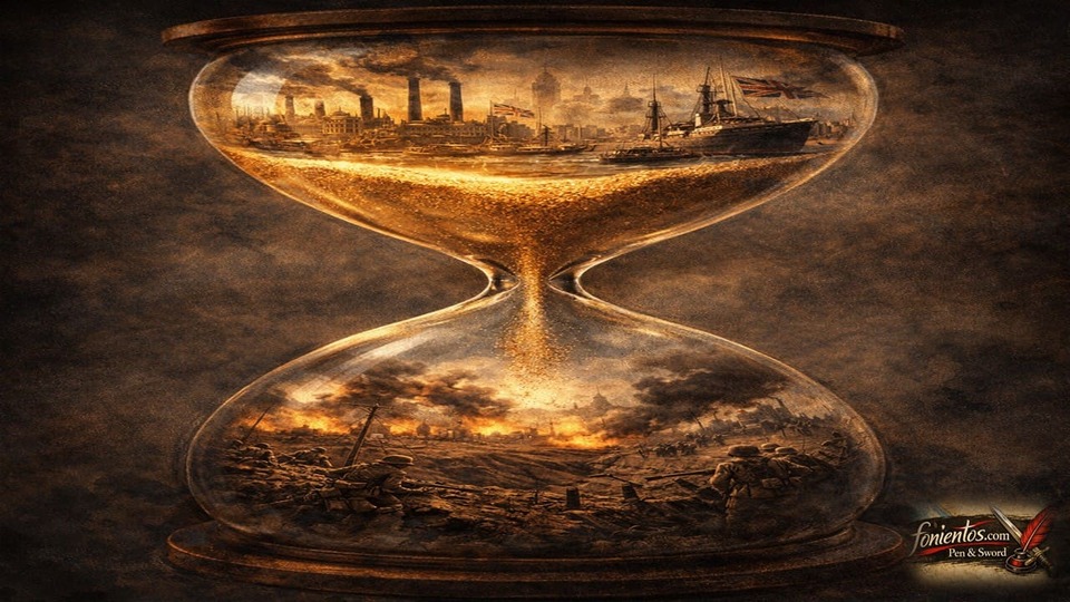 Κλεψύδρα που δείχνει τη μετάβαση από τη Belle Époque στον πόλεμο