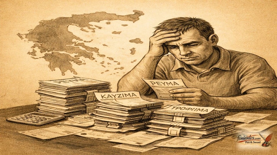 Έλληνας πολίτης μπροστά σε αυξανόμενους λογαριασμούς λόγω της κρίσης του 2026