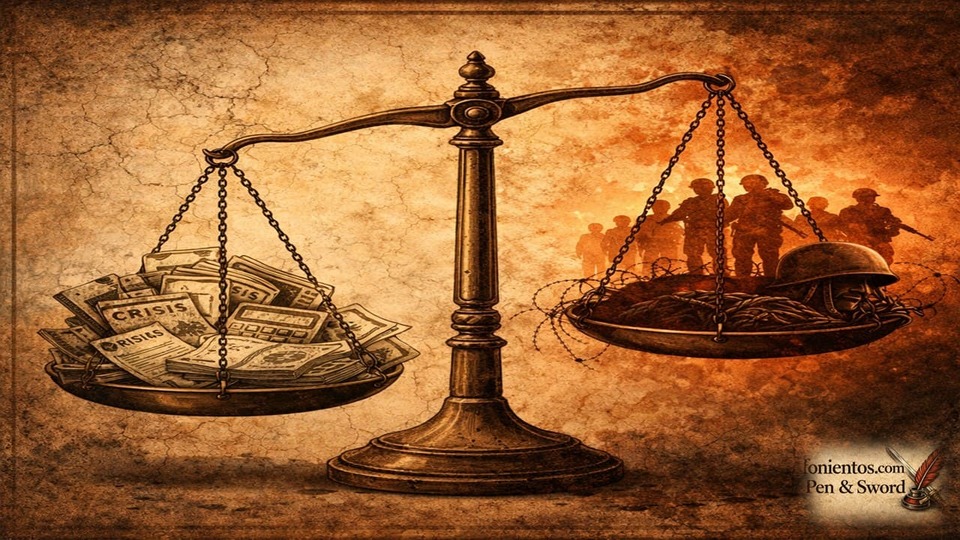 Σκιτσογραφία ζυγαριάς με οικονομική κρίση και ανθρώπινη συμμετοχή