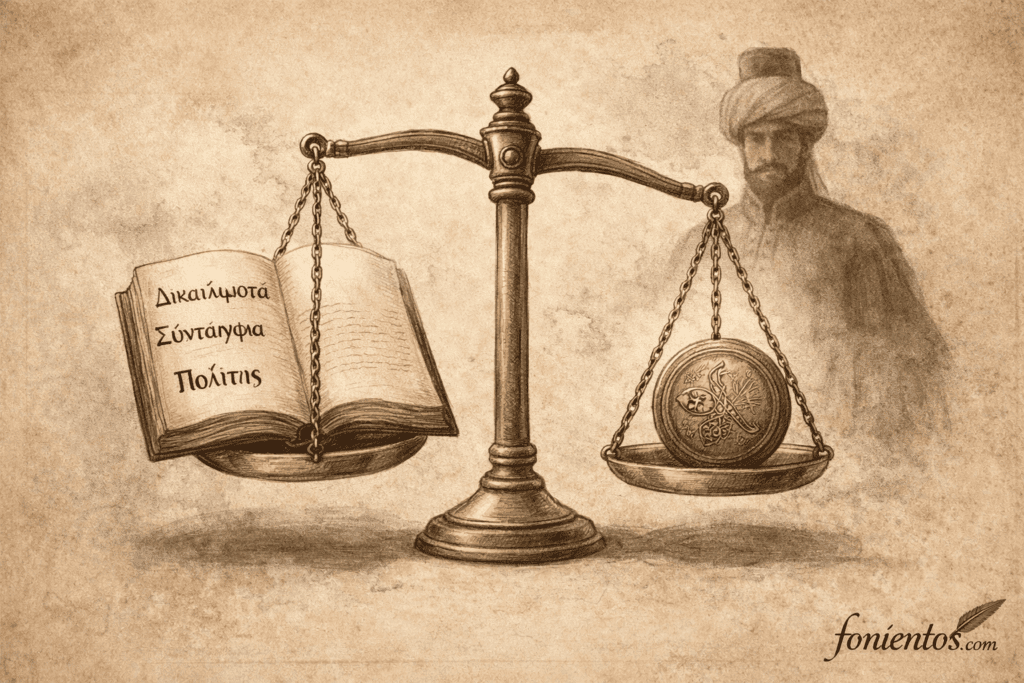 Σκίτσο από το άρθρο «Η Ευρώπη πριν τον Ναπολέοντα – Όταν ο κόσμος άλλαζε χωρίς τους Έλληνες» στο fonientos.com.