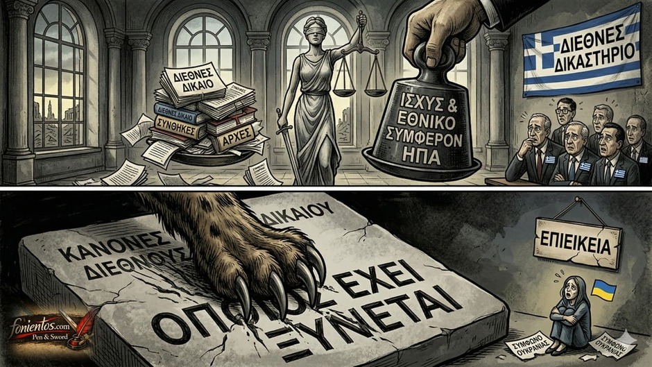 Η αποδόμηση της έννοιας του Διεθνούς Δικαίου και η επισήμανση της "αρχής της ισχύος" (#ΔιεθνέςΔίκαιο, #ΌποιοςΈχειΝύχιαΞύνεται).