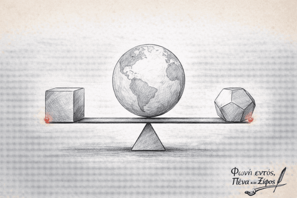 Δεν είναι πόλεμος. Δεν είναι κατάρρευση. Είναι μετατόπιση ισορροπίας. Η γη δεν πέφτει. Αλλάζει στήριγμα.