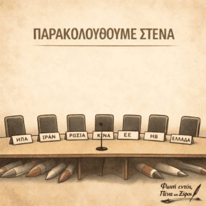 Η γεωπολιτική κρίση Ιράν ΗΠΑ εξελίσσεται με βόμβες και δηλώσεις. Οι καρέκλες των μεγάλων δυνάμεων είναι άδειες, αλλά το μικρόφωνο γράφει. Όλοι παρακολουθούν στενά. Κανείς δεν μιλά καθαρά.