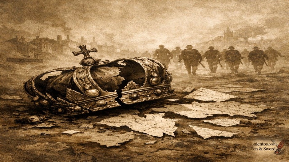 Σπασμένο αυτοκρατορικό στέμμα που συμβολίζει την κατάρρευση των αυτοκρατοριών μετά τον Α Παγκόσμιο Πόλεμο