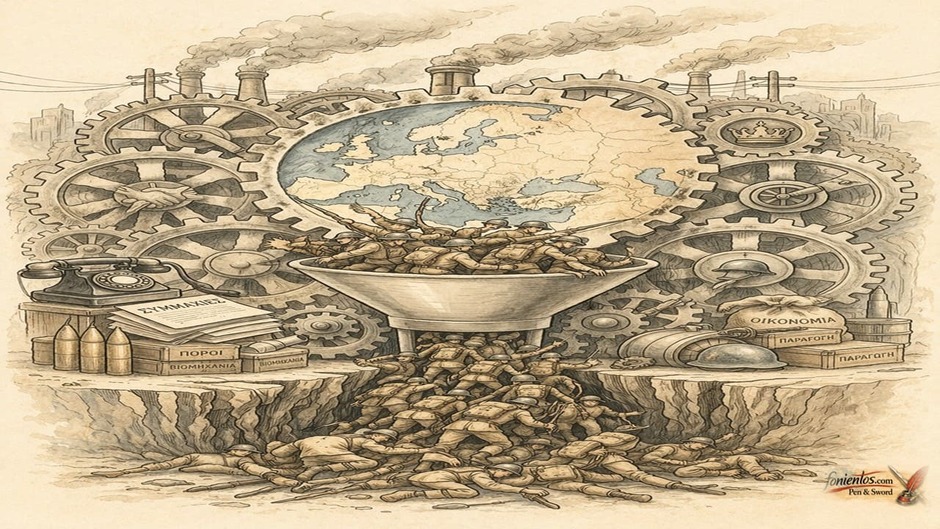 Μηχανισμός γραναζιών που συμβολίζει γιατί ο Α’ Παγκόσμιος Πόλεμος δεν μπορούσε να σταματήσει εύκολα