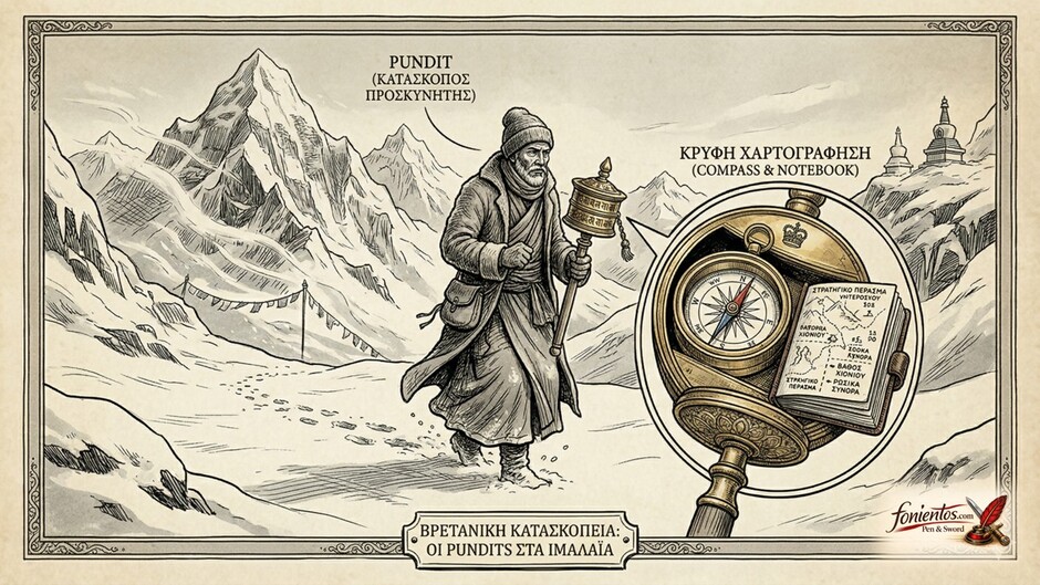 Ντόπιος κατάσκοπος μεταμφιεσμένος σε προσκυνητή χαρτογραφεί μυστικά τα Ιμαλάια.