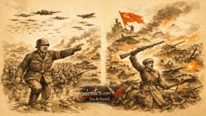 Σκίτσο της Επιχείρησης Μπαρμπαρόσα με τη γερμανική προέλαση προς τη Σοβιετική Ένωση