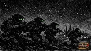 Στρατιώτες σε νυχτερινή επιχείρηση χωρίς φεγγάρι στο Ιράν.