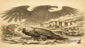 Η άνοδος της Γερμανίας πριν τον Β Παγκόσμιο Πόλεμο μέσα από συμβολισμό αετού και βιομηχανικής ισχύος