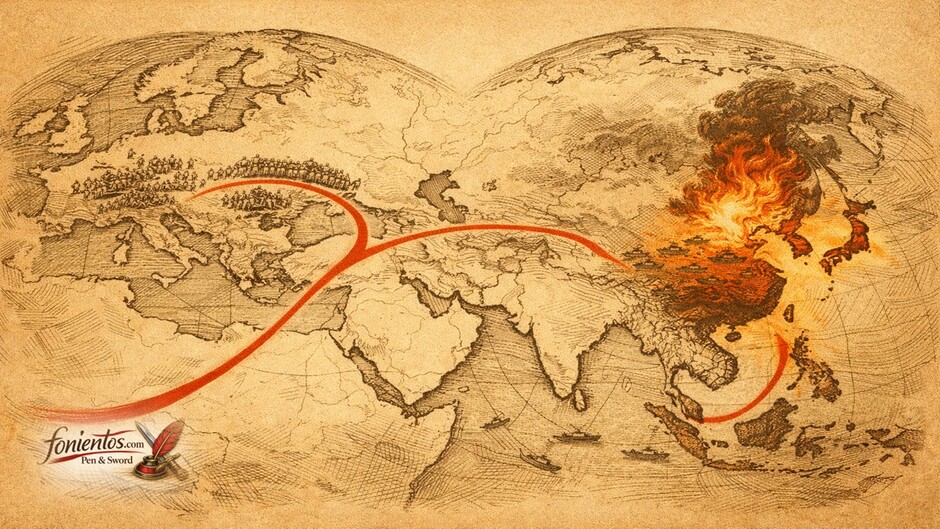 Η σύνδεση Ευρώπης και Ασίας πριν τον Β Παγκόσμιο Πόλεμο σε παγκόσμιο χάρτη